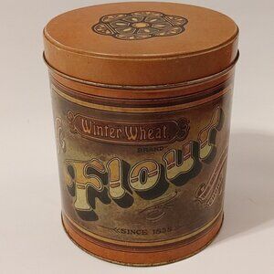Vintage Winter Wheat Flour Tin Nesting Cannister "Your Grandmothers Choice"